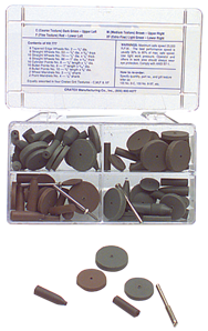#777 Resin Bonded Rubber Kit - Introductory - Various Shapes - Equal Assortment Grit - Exact Tooling