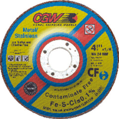 5″ × 1/4″ × 5/8″ 11 - White Aluminum Oxide WA24-SBF - Depressed Center Wheel - Exact Tooling