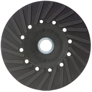 7" - Smooth Bore - Spiral Pattern - Polymer Backing Plate For Resin Fibre Disc Without Nut - Exact Tooling