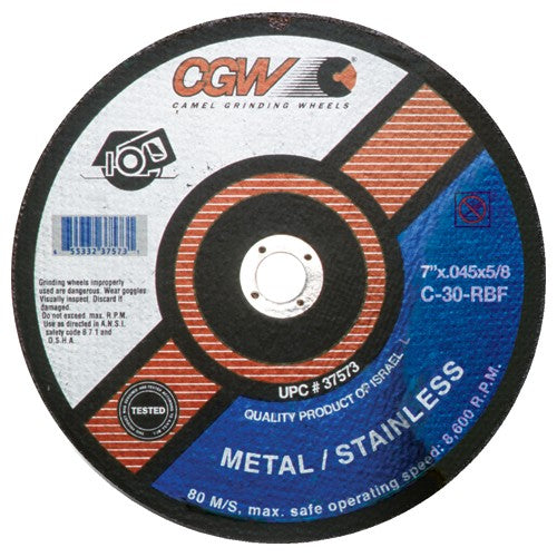 ‎6″ × 0.060″ × 1-1/4″ - A60-0-BFTK - Aluminum Oxide Reinforced Cut-Off Wheel - Exact Tooling