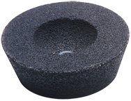 4/3 x 2 x 5/8-11'' - Silicon Carbide 16 Grit Type 11 - Resin Cup Wheel - Exact Tooling