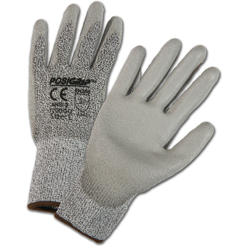 HPPE High Performance Yarn Shell, Gray Polyurethane Palm Cut Resistant Gloves X-Large - Exact Tooling