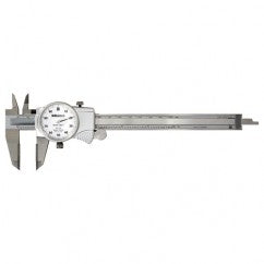 ‎0-150 mm Range - Dial Caliper White Face - 0.02 mm Graduation - Exact Tooling