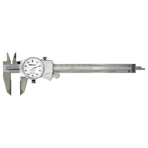 ‎0-150 mm Range - Dial Caliper White Face - 0.02 mm Graduation Carbide Jaw; ID; OD - Exact Tooling