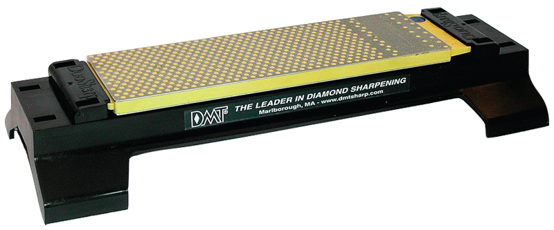8 x 2-5/8 x 3/8" - Fine/Coarse Grit - Rectangular Bench Model Duo-Sharp Diamond Whetstone with Base - Exact Tooling