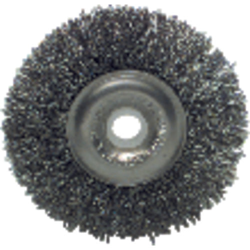 8″ Diameter-5/8″ Arbor Hole - Crimped Steel Wire Straight Wheel - Exact Tooling