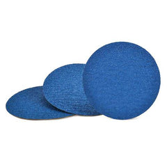 12″ x No Hole-120 Grit - Blue Zirconia Alumina - Cloth Sanding PSA Disc - Exact Tooling