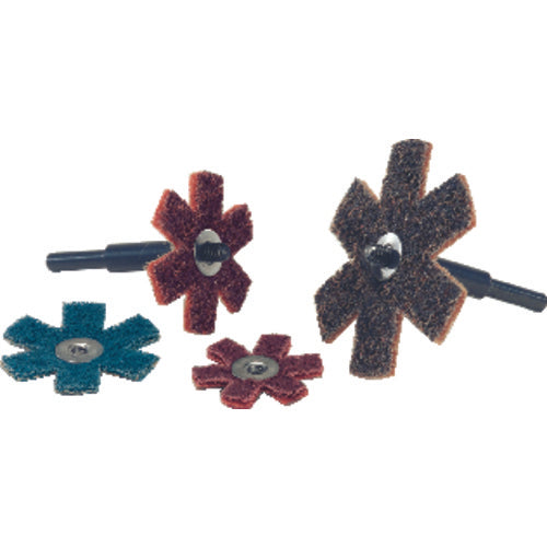 4″ - Medium Grit - Cleaning & Polishing Abrasive Star - Exact Tooling