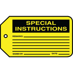 Production Control Tag, Special Instructions, 25/Pk, Cardstock - Exact Tooling