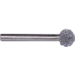 1/4″ × 1/4″-1/8″ Shank - Sphere SSG Carbide Burr - Exact Tooling