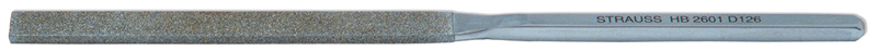 4'' Diamond Length - 8-1/2'' OAL (10.4 x 2.8mm) - Medium Grit - Equalling Diamond Heavy Duty File - Exact Tooling