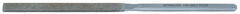 4'' Diamond Length - 8-1/2'' OAL (12.6 x 3.9mm) - Coarse Grit - Half Rd Diamond Heavy Duty File - Exact Tooling
