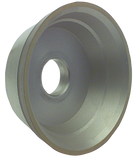 5 x 1-3/4 x 1-1/4'' - 1/8'' Abrasive Depth - 150 Grit - Type 11V9 Flaring Cup Diamond Wheel - Exact Tooling
