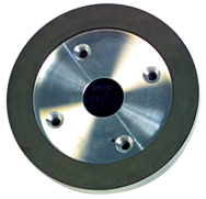 6 x 3/4 x 1-1/4'' - 1/16'' Abrasive Depth - 220 Grit - 3/4 Rim Plate Type 6A2C Mounted Diamond Wheel - Exact Tooling