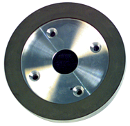 6 x 3/4 x 1-1/4'' - 1/16'' Abrasive Depth - 120 Grit - 1/2 Rim CBN Plate Mounted Wheel - Type 6A2C - Exact Tooling