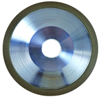 6 x 1 x 1-1/4'' - 1/8'' Abrasive Depth - 150 Grit - 3/8 Rim Type D12A2 Diamond Dish Wheel - Exact Tooling