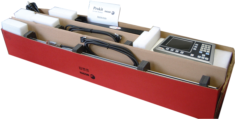 Digital Readout System - #PROKIT4; 2-Axis; 18 x 40'' Series ProKit; For Milling Applications - Exact Tooling