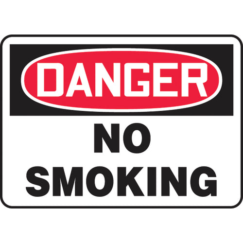 Sign, Danger No Smoking, 7″ × 10″, Aluminum - Exact Tooling