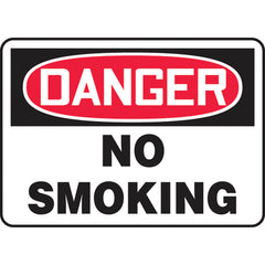 Sign, Danger No Smoking, 10″ × 14″, Aluminum - Exact Tooling