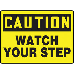 Sign, Caution Watch Your Step, 10″ × 14″, Vinyl - Exact Tooling