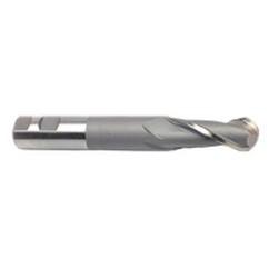 5/8'' Dia. - 4-5/8'' OAL - Uncoated HSS - Ball End SE EM - 2 FL - Exact Tooling