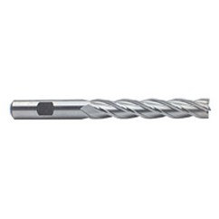 1 Dia. x 8-1/2 Overall Length 4-Flute Square End High Speed Steel SE End Mill-Round Shank-Center Cutting-Uncoated - Exact Tooling