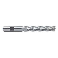 1-1/2 Dia. x 10-1/2 Overall Length 6-Flute Square End High Speed Steel SE End Mill-Round Shank-Non-Center Cut-Uncoated - Exact Tooling