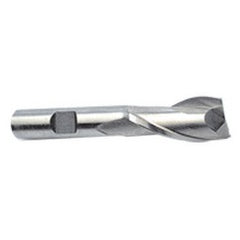 24mm Dia. x 4-1/2 Overall Length 2-Flute Square End High Speed Steel SE End Mill-Round Shank-Center Cut-Uncoated - Exact Tooling