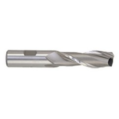 2 Dia. x 5-1/2 Overall Length 2-Flute Square End High Speed Steel SE End Mill-Round Shank-Center Cut-Uncoated - Exact Tooling