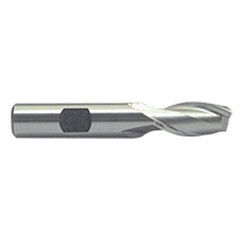 1-1/8 Dia. x 4-1/8 Overall Length 2-Flute Square End M-42 Cobalt SE End Mill-Round Shank-Center Cut-Uncoated - Exact Tooling