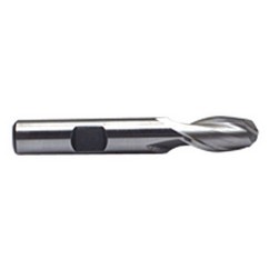 1/2'' Dia. - 3'' OAL - Uncoated M-42 Cobalt - Ball End SE EM - 2 FL - Exact Tooling