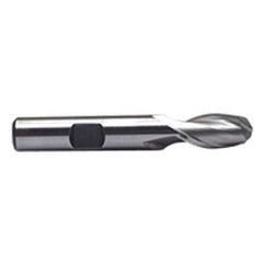 1/2'' Dia. - 3'' OAL - Uncoated M-42 Cobalt - Ball End SE EM - 2 FL - Exact Tooling