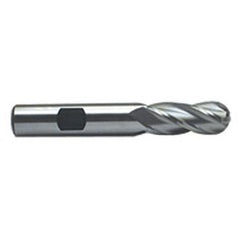 1/2'' Dia. - 3-1/4'' OAL - Uncoated M-42 Cobalt - Ball End SE EM - 4 FL - Exact Tooling