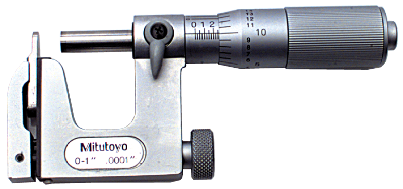 0 - 1'' Measuring Range -  .0001 Graduation - Friction Thimble - Carbide Face - Multi-Anvil Micrometer - Exact Tooling