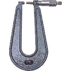 0-1″ Measuring Range-0.001″ Graduation - Ratchet Thimble - Carbide Face - Sheet Metal Micrometer - Exact Tooling