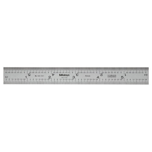 Combination Square Blade - Model 180-402U-6″-16R Graduation - Regular - Exact Tooling