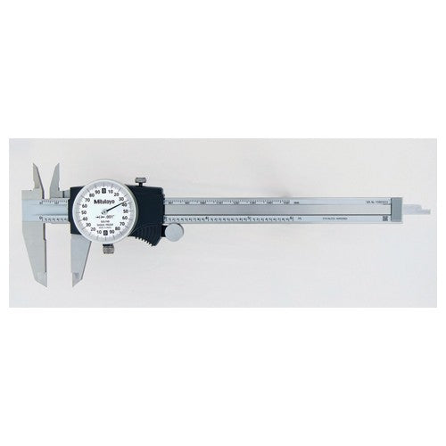 ‎0-8″ Range - Dial Caliper White Face - 0.001″ Graduation - Exact Tooling