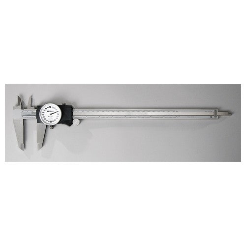 ‎0-12″ Range - Dial Caliper White Face - 0.001″ Graduation - Exact Tooling