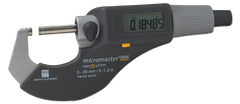 1 - 2" / 25 - 50mm Measuring Range - .0002 Accur. - Friction Thimble - Carbide Face - Micromaster Electronic Outside Micrometer - Exact Tooling