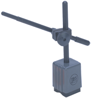 #599-7760 - Mini Mag Stand -Standard - 1-1/4 x 1-1/4 x 1-3/4" Base Size - Magnetic Base Indicator Holder - Exact Tooling