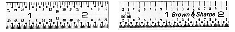 #599-323-1205 - 12'' Long - 5R Graduation - 1/2'' Wide - Chrome Finish Tempered Steel Flexible Rule - Exact Tooling