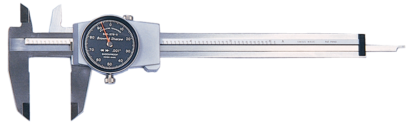 0 - 6'' Measuring Range (.001 Grad.) - Dial Caliper - #599-579-5 - Exact Tooling