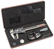 #S766AZ - Electroic Tool Set - Includes 0-6" Electronic Slide Caliper and 0-1" Electronic Outside Micrometer - Exact Tooling