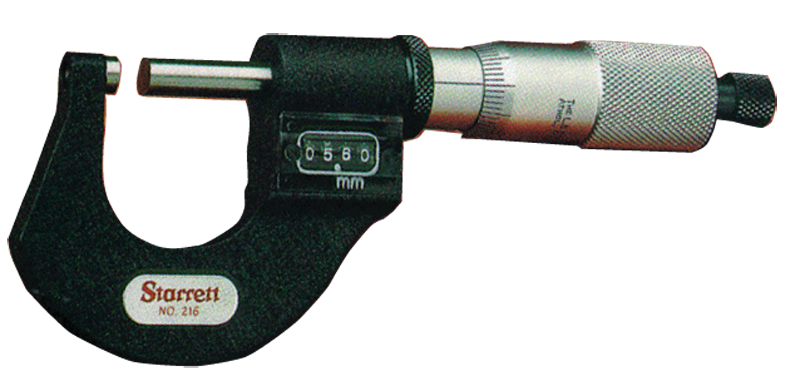 #T216XRL-1 - 0 - 1'' Measuring Range - .0001 Graduation - Ratchet Thimble - Carbide Face - Digital Outside Micrometer - Exact Tooling