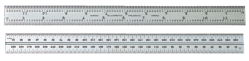 #CB6-4R - 6'' - 4R Graduation - Chrome - Combination Square Blade - Exact Tooling