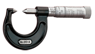 #210AP -0 - 7/8'' Measuring Range - .001 Graduation - Plain Thimble - High Speed Steel Face - Screw Thread Comparator Micrometer - Exact Tooling
