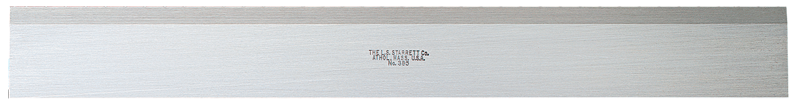 #385-12 - 12'' Long x 1-13/32'' Wide x 11/16'' Thick - Steel Straight Edge With Bevel; No Graduations - Exact Tooling