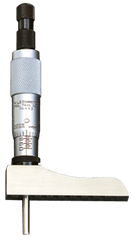 #443Z6RL - 0 - 6'' Measuring Range - Ratchet Thimble - Depth Micrometer with Half Base - Exact Tooling