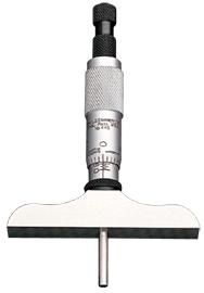 #445AZ-3RL -  0 - 3'' Measuring Range - Ratchet Thimble - Depth Micrometer - Exact Tooling