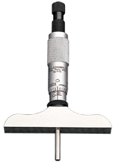 #445AZ-3RL -  0 - 3'' Measuring Range - Ratchet Thimble - Depth Micrometer - Exact Tooling